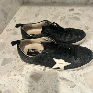 Golden Goose Black and White Star Sneakers